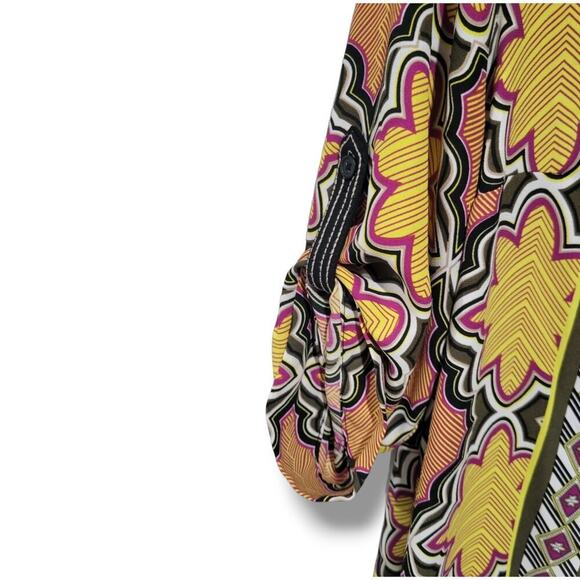 Dana Buchman Women’s Multicolor Batik Print Tunic Blouse Small | Boho Chic - Picture 4 of 9